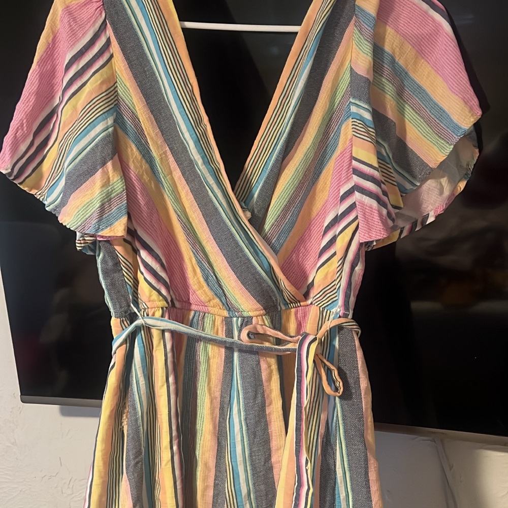 Blue Rain Multicolor Striped Jumpsuit